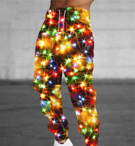 2026 Hot Selling Fashion New Mens 3D Printed Gothic Shining Cool Pattern Outdoor Hip Hop Street Wear Loose Pants Large