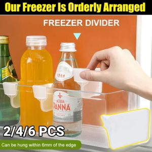 Freezer Compartment Clip Refrigerator Classified Storage Transparent Divider Freely Adjustable Fridge Partition 卡扣式分格夹