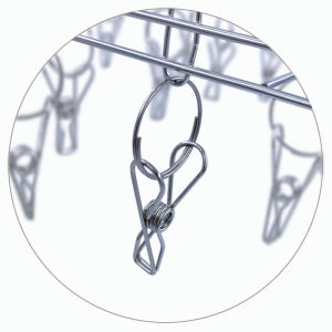 Kẹp Quần Áo Bằng Thép Không Gỉ Có Thể Thay Thế Móc Tròn Chống Gió Dụng Cụ Giặt Quần Áo Đa Năng Phụ Kiện Nhà Cửa