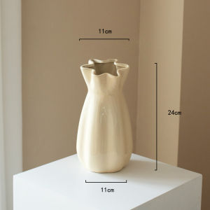 Retro Ceramic Flower Vase Nordic Style Living Room Decor Fresh And Dried Flowers Home Decoration Ornaments High Temperature Glazed