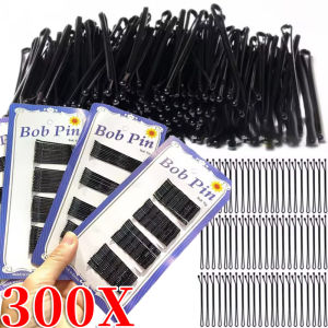 300pcs Black Bobby Pins / Invisible Flat Wavy Shape Hairpin / Women Girls Bobby Pins Styling Hair Accessories
