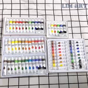 Bộ màu Oil Colour tuýp 12ml chuyên dụng vẽ tranh tô màu chuyên nghiệp.... Bộ 6/12/18/24 màu