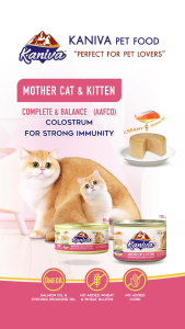 Kaniva Mother & Kitten 80 Gr /170 Gr (1 PCS) Weaning Can Wet Food Grain Free + Colostrum Makanan Basah Induk & Anak Kucing