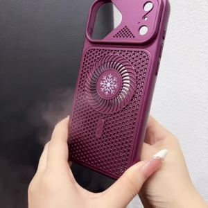 Heat Dissipation For Magsafe Magnetic Plating Case For iPhone 17 18 16 15 14 13 12 Pro Max Air Wireless Charging PC Hard Cover