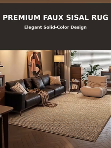 Large Anti-Slip Carpet Waterproof Wear-Resistant Washable Floor Mat for Living Room Bedroom Home