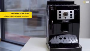 Máy pha cà phê DeLonghi Magnifica S ECAM 22.110B. 22.110B pha 2 tách cà phê 1 lúc cối xay gió êm 13 mức điều chỉnh