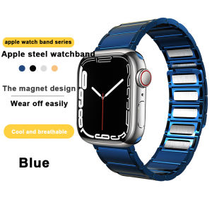 Magnetic Stainless Steel Strap for Apple Watch 46mm 49mm 45mm 44mm 42mm 41mm 40mm 38mm Buckle-free Metal Watch Band for Apple Watch Ultra 2 Series 10 9 8 7 SE 6 5 4 3 2 1 Business Style Replacement Bracelet for Men and Women