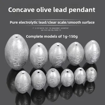 Olive Hollow Body Fishing Weights Heart Shaped Lead Sinkers for Freshwater And Sea Fishing Hole Biting Weights No Line Damage