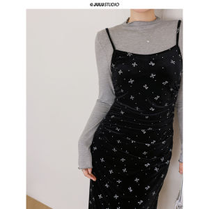JULULOOK | Đầm Voan Hoa A-Line Dạng Ép Eo Plus-Size