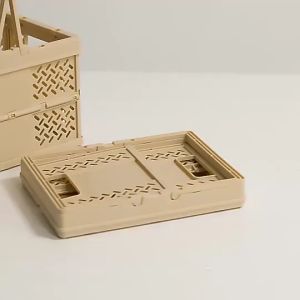 Keranjang Lipat Portable & Storage Box Mini Serbaguna: Rak Kotak Penyimpanan Sabun Kosmetik & Tempat Simpan Alat Tulis