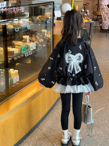 Princess Spring Fashion Outerwear Casual Girls Butterfly Top Sweet Cardigan Style Childrens Clothing Polyester Fabric