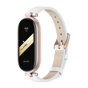 Mijobs | Strap for Mi Band 10 9 8 7 6 5 Ladies Watchband for Mi Band 9 Leather Wristband For Mi Band 8 Watch Strap
