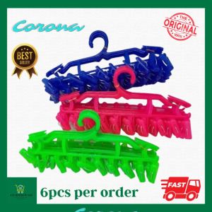 6pcs Jumbo Clips Neon Hanger 10clips Corona. V33 sipit hanger sipitan Corona