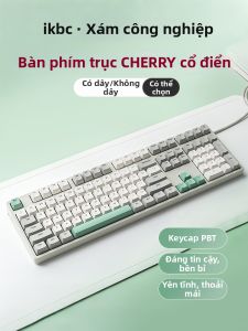 ikbc | Bàn Phím Cơ Không Dây Bluetooth 87/108 Phím Màu Xám Công Nghiệp Gaming Văn Phòng Công Tắc Cherry Keycap PBT Cấu Trúc Bền Bỉ