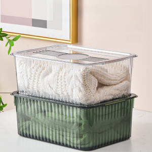 Transparent Desktop Storage Snack Basket Storage Box PCs Accessible Luxury Cosmetics Storage Box Mask Box Skin Care Products Storage Box