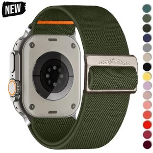 Nylon Strap for Apple Watch Band IWatch Series 9 8 7 SE Ultra 2 Bracelet 44mm 45mm 49mm 40mm 41mm Correa Watchband Accessories