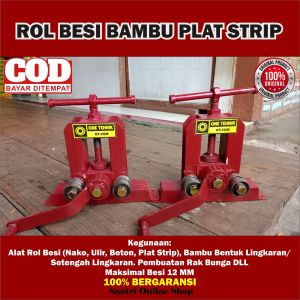 ALAT ROL BESI MANUAL Tekuk Besi Beton Nako Ulir Plat Strip Bentuk Lingkaran Spek 12 MM