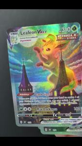 Funism | Homemade English Moon Style Eevee Vaporeon Flareon Espeon Leafeon Glaceon Sylveon Jolteon Fan‑Art Game Collection Card Toy