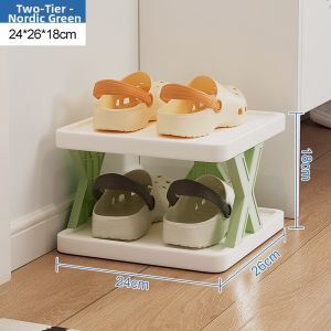 Entryway Space-Saving Layered Shoe Rack