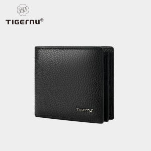 Tigernu Male Genuine Leather Wallets Men Luxury Mini Purse Mens Wallet Small Money Bag Card Wallet For Men Quality Slim Wallets