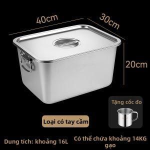 Golden Key | Hộp Bảo Quản Gạo Chống Ẩm và Mọt Inox