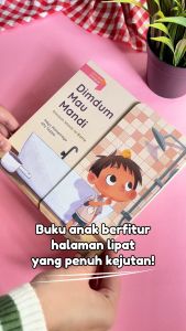 Dimdum Mau Mandi (Dimdum Wants to Bathe) - Buku Lipat Bilingual | Boardbook Anak