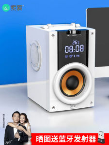 Sony Computer Speaker K-Song Wireless Bluetooth Speaker Desktop TV Microphone Gift Three-way Frequency USB AUX Input Wooden Box