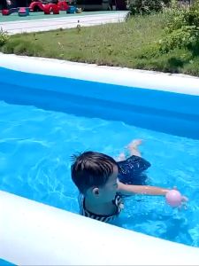 【ใช้ซ้ำได้ 10 ปี】Beauty สระน้ำเป่าลม พีวีซีหนา สระว่ายน้ำเป่าลม 1.5M~3M สระน้ำเป่าลม สระเป่าลม 3ชั้น สระว่ายน้ำเด็ก ของเล่นเด็ก ขนาด Swimming Pool สระน้ำเป่าลมจัมโบ้ ยาวพิเศษ สระน้ำ