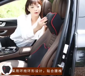 Car Seat Cushion Pillow Lumbar Back Head Neck Rest Cushion Memory Foam Bantal Kusyen Duduk Kereta