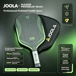 JOOLA X Razer Perseus 16mm Pickleball Paddle USAP Approved Carbon Fiber Pro Racket With Cover