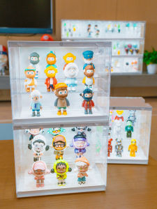 Supbro Blind Box Hand-Made Storage Display Stand Pop Mart Doll High Transparent LED Voice Control Lighting Display Box