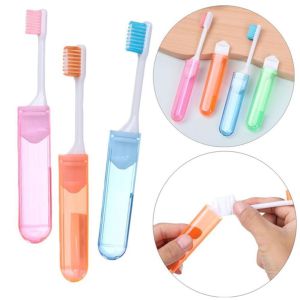 Portable Folding Travel Toothbrush Soft Bristle Oral Care Outdoor Travelling Mini Tooth Brush 旅行便携折叠软毛牙刷
