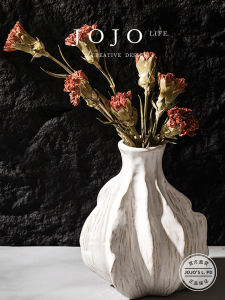 Modern Minimalist White Ceramic Flower Vase JOJOS L PD.NSI Style Creative Living Room Decorations Small Flower Pot Ornaments
