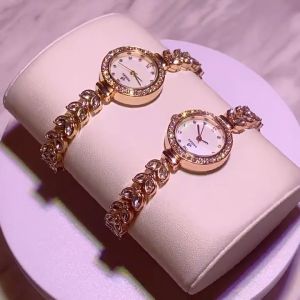 นาฬิกาผู้หญิงนางเงือกสุดหรู VINTLOOK พร้อมสำเนียงคริสตัลและการออกแบบสร้อยข้อมือที่หรูหรา