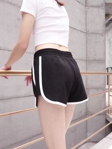 High waisted Sports Short for girls Gym shorts cargo with Stripe pattern