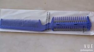 Double-sided hair cutting comb plastic comb bangs hair hair trimmer with blade