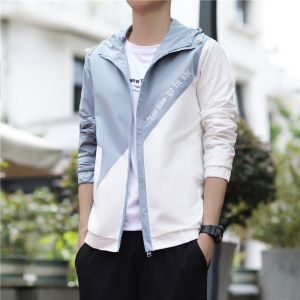 ROMON | Lomond Mens Short Outdoor Jacket Windproof Workwear Casual Loose Fit Zipper Decorated Polyester Fiber Summer Fashion City