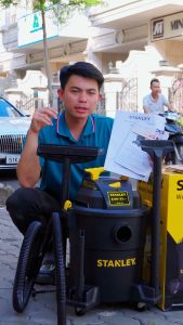 Máy hút bụi siêu mạnh 3 chức năng hút khô ướt và thổi bụi 1200-4000W STANLEY SL19417P-6A MỸ dung tích 23L hút bụi gia đình công nghiệp vệ sinh thảm giường nệm hút nước bảo hành 12 tháng chính hãng