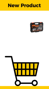 Tactix 1/2inch Set Tools Box 18pcs Kunci Sok Alat Perkakas Hitam Dengan Kotak Taktik Material Berkualitas Tahan Lama