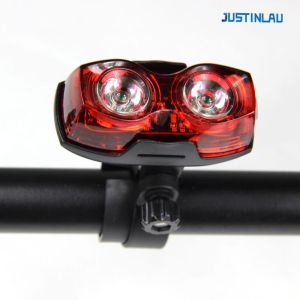 JUSTINLAU Bicycle Tail Light Mountain Bike Red Tail Light Horizontal Vertical MTB Safety for Night Riding Lighting Taillight