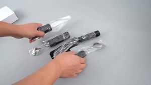 Soft rubber Handle Anti-Shake Adaptive Tableware Disabled Elderly stainless steel Knife Fork Spoon Rehabilitation Food Aid Set