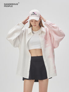 Dangerous People Xue Zhiqian DSP Long Sleeves Shirt Pink Gradient Fashion Mens and Womens Trendy Ins Shirt