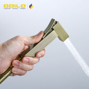 ODILO Brass Bathroom bronze luxury toilet bidet spray shattaf set Handheld shower square MINI Valve Cleaning water tap faucet