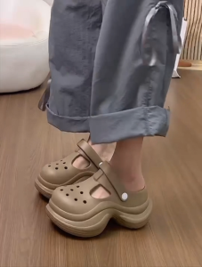 FGMM Sandal Wanita Dewasa Sepatu Wedges Sandal Cewek Sandal Korea Sandal Fuji Wanita Tinggi 9CM