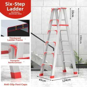 Folding Household Aluminum Double-sided A-frame Ladder