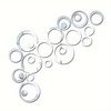 Bộ 6/24 Miếng Dán Tường Gương Acrylic Hình Tròn Có Thể Tháo Rời Chấm Tròn Trang Trí Tự Làm Phong Cách Hiện Đại Dùng Cho Tường Tủ Lạnh