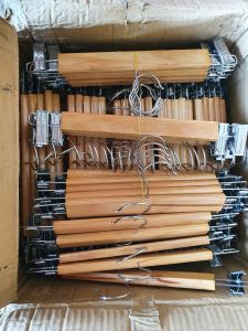 wooden clips with silver clips