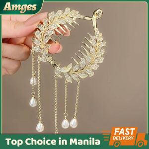 Diamond-Studded Pearl Tassel Hair Clip: Elevate Your Bun Hairstyles