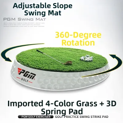PGM GOLF | Adjustable Slope 3D Spring Golf Hitting Mat