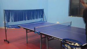 Moveable Ping Pong Balls Collecting Net Floor Standing Table Tennis Net Catcher Ball Recycle Net with buffer strip